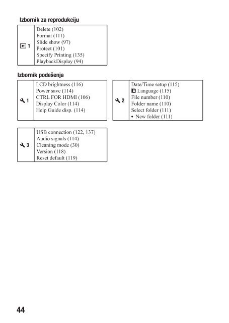 Sony DSLR-A290L - DSLR-A290L Mode d'emploi Croate