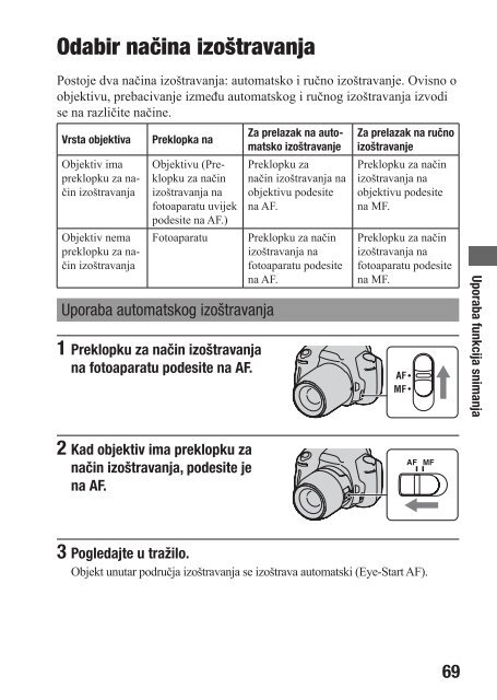 Sony DSLR-A290L - DSLR-A290L Mode d'emploi Croate