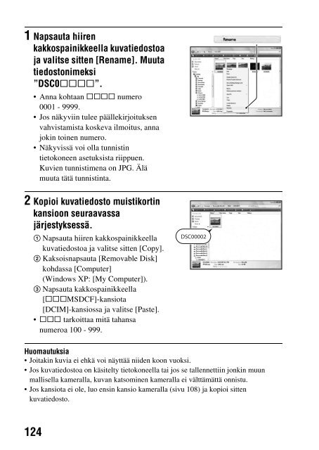 Sony DSLR-A290L - DSLR-A290L Consignes d&rsquo;utilisation Finlandais