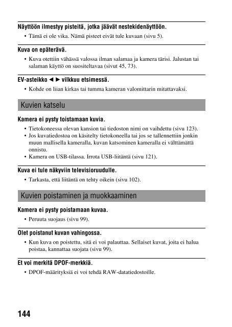 Sony DSLR-A290L - DSLR-A290L Consignes d&rsquo;utilisation Finlandais