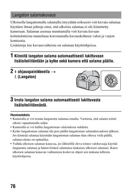 Sony DSLR-A290L - DSLR-A290L Consignes d&rsquo;utilisation Finlandais
