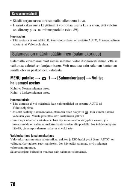 Sony DSLR-A290L - DSLR-A290L Consignes d&rsquo;utilisation Finlandais