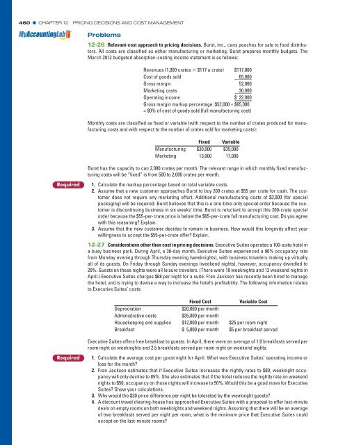 Cost Accounting (14th Edition)