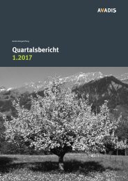 Avadis Anlagestiftung Quartalsbericht 1.2017