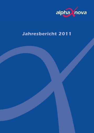 alpha nova Jahresbericht 2011 (PDF)