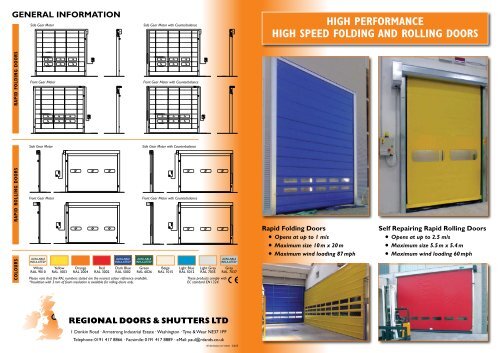 Brochure. High Speed and Roller Doors