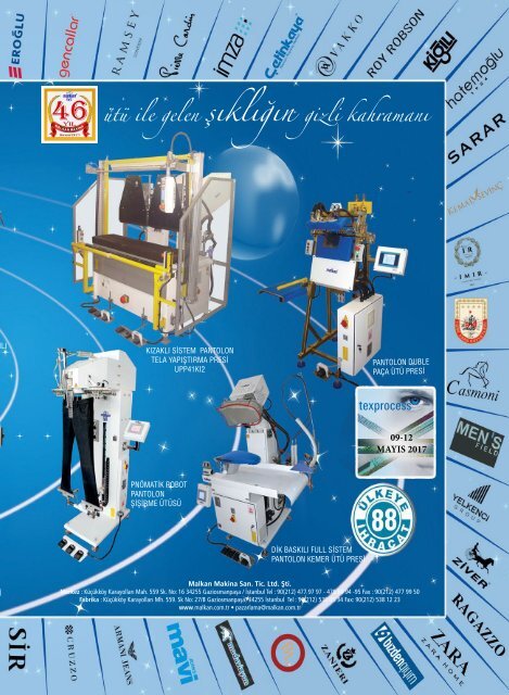 Konfeksiyon Teknik Dergisi Mayıs 2017 Sayısı