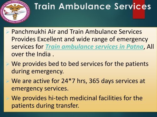 Get Affordable Train Ambulance Services  