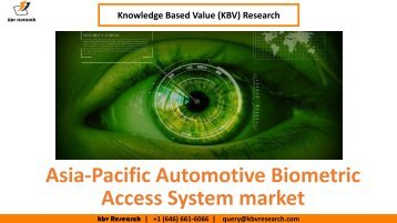 Asia-Pacific Automotive Biometric Access System market