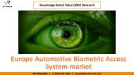 Europe Automotive Biometric Access System market