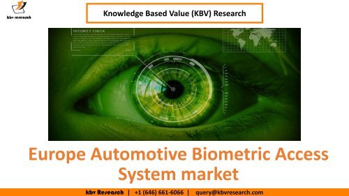 Europe Automotive Biometric Access System market