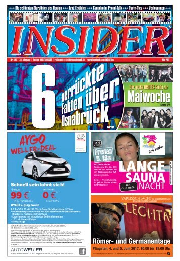 INSIDER Osnabrück // Mai 2017 // No. 406