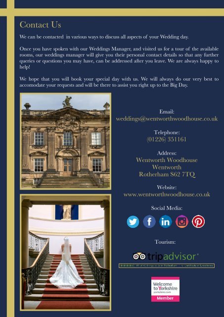 Wentworth Woodhouse Wedding Brochure