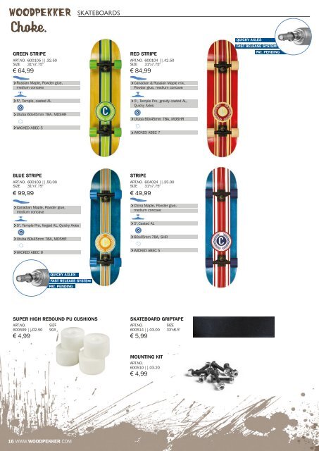 Powerslide Woodpekker Skateboard Catalogue 2017