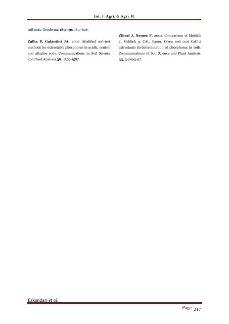 Evaluation of absorbable phosphorus in some of soil samples from the county of bahar using various extractants