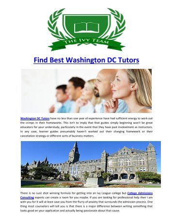 Find Best Washington DC Tutors