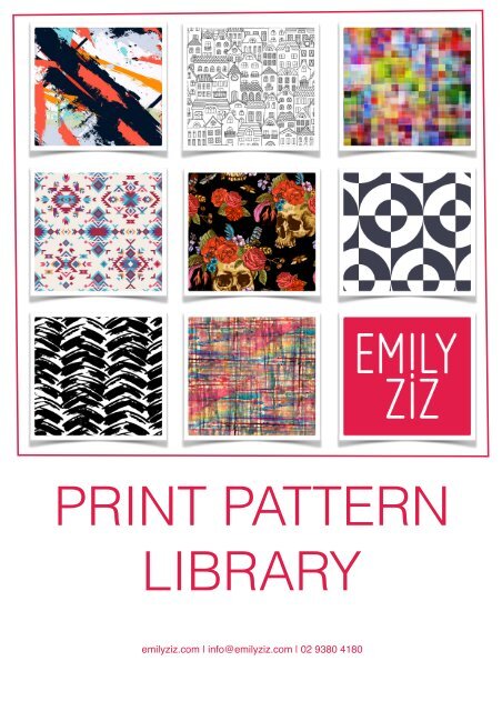 Emily Ziz Pattern Library Catalogue 040517