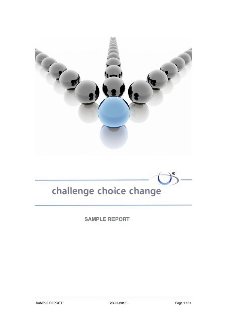 CCCI Extract from Sample Report