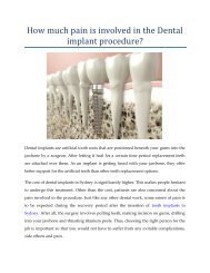 How much pain is involved in the Dental implant procedure?