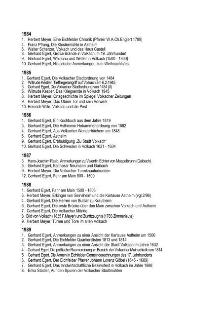 Unsere Mainschleife 1978 - 2012 - Volkach