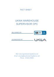 UKWA Warehouse Supervisor CPC