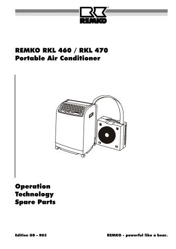 REMKO RKL 460 / RKL 470 Portable Air Conditioner