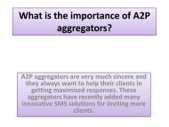 What is the importance of A2P aggregators