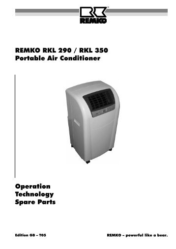 REMKO RKL 290 / RKL 350 Portable Air Conditioner