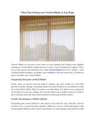 5 Best Tips to Keep your Vertical Blinds in Top Shape