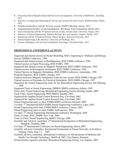 View Curriculum Vitae (pdf) - Physiology and Biophysics - Case ...