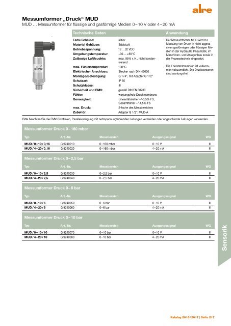 Alre Produktkatalog 2016/2017