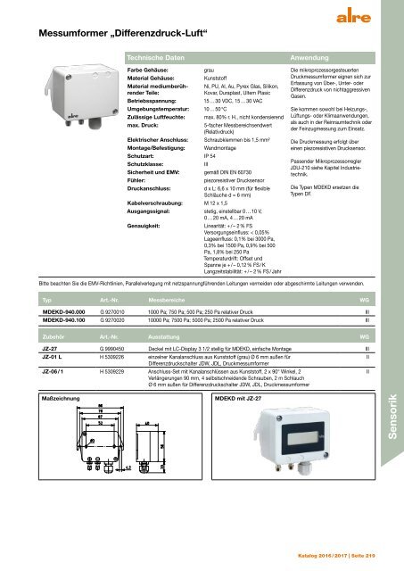 Alre Produktkatalog 2016/2017