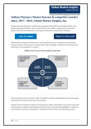 Sulfone Polymers Market Research Report 2017