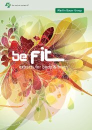 be fit extracts for body and brain - Martin Bauer Group