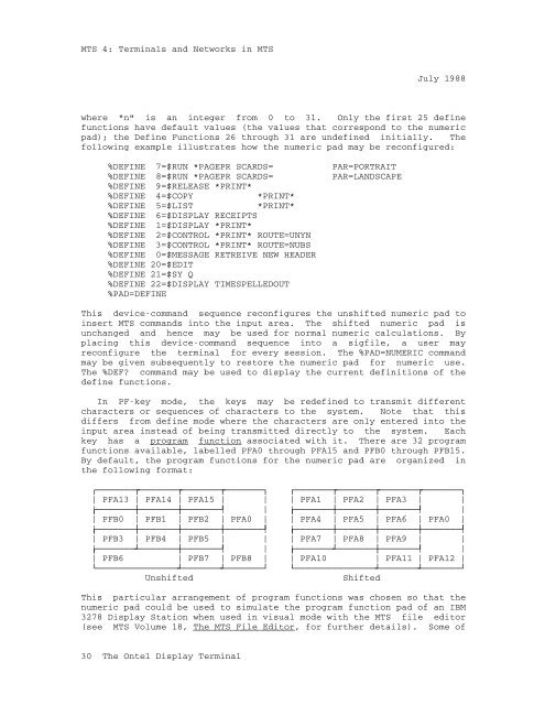 MTS Volume 4 - Terminals and Networks (3278)