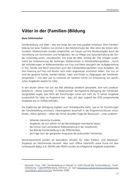 Väterarbeit - Familien mit Zukunft