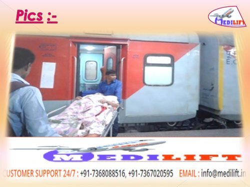 Get Low cost Train Ambulance Services from Delhi and Patna by Medilift
