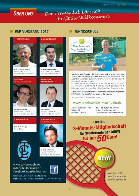 Tennisclub Lörrach_Journal 2017