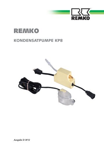 Kondensatpumpe KP8 D-W12 - Remko