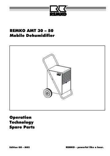 REMKO AMT 30 â 50 Mobile Dehumidifier Operation Technology ...