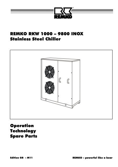 REMKO RKW 1000 â 9800 INOX Stainless Steel Chiller Operation ...