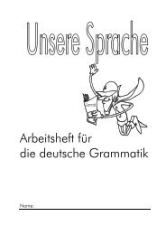 Arbeitsheft für die deutsche Grammatik