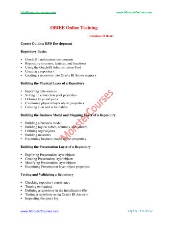 OBIEE Online Training