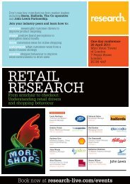 Retail Research conference, 20 April 2011 - Research-live.com