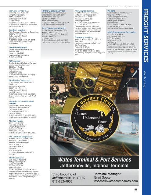 2016 Indiana Logistics Directory