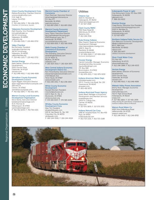 2016 Indiana Logistics Directory