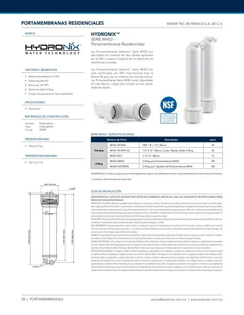 Water Tec - WTM_Catalogo_2016 copia