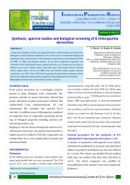 Synthesis, spectral studies and biological screening of 6 ...