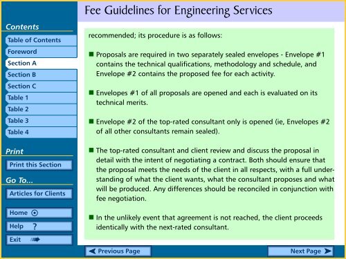 Fee Guidelines for Engineering Services Table Of Contents - APEGBC