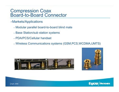 Compression Coax Board-to-board and Stripline Coax RF ... - TTI Inc.